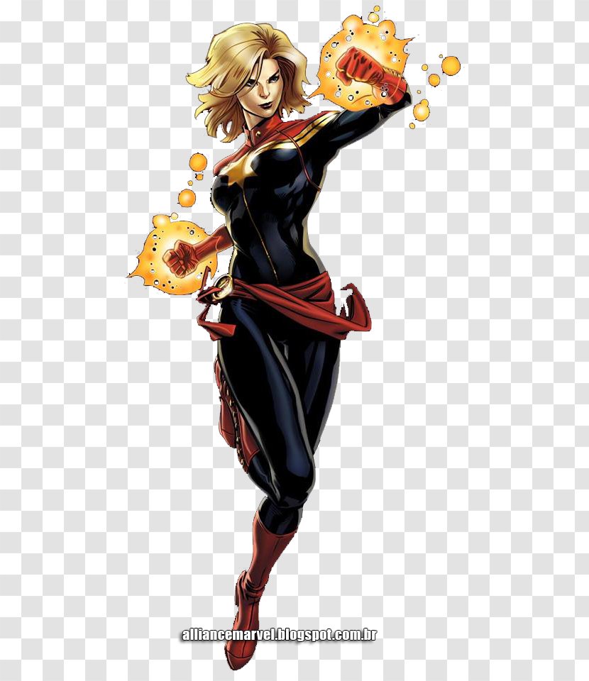 Carol Danvers Marvel: Avengers Alliance Captain America Black Widow Marvel Cinematic Universe - Miss Transparent PNG