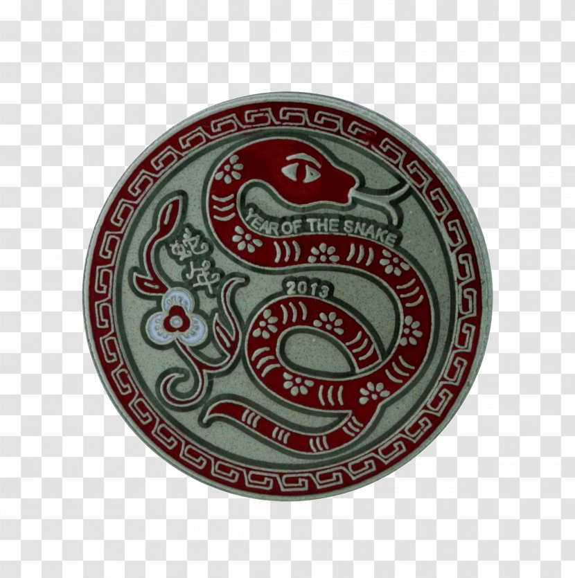 Visual Arts Circle Badge Maroon - Year Of The Snake Transparent PNG