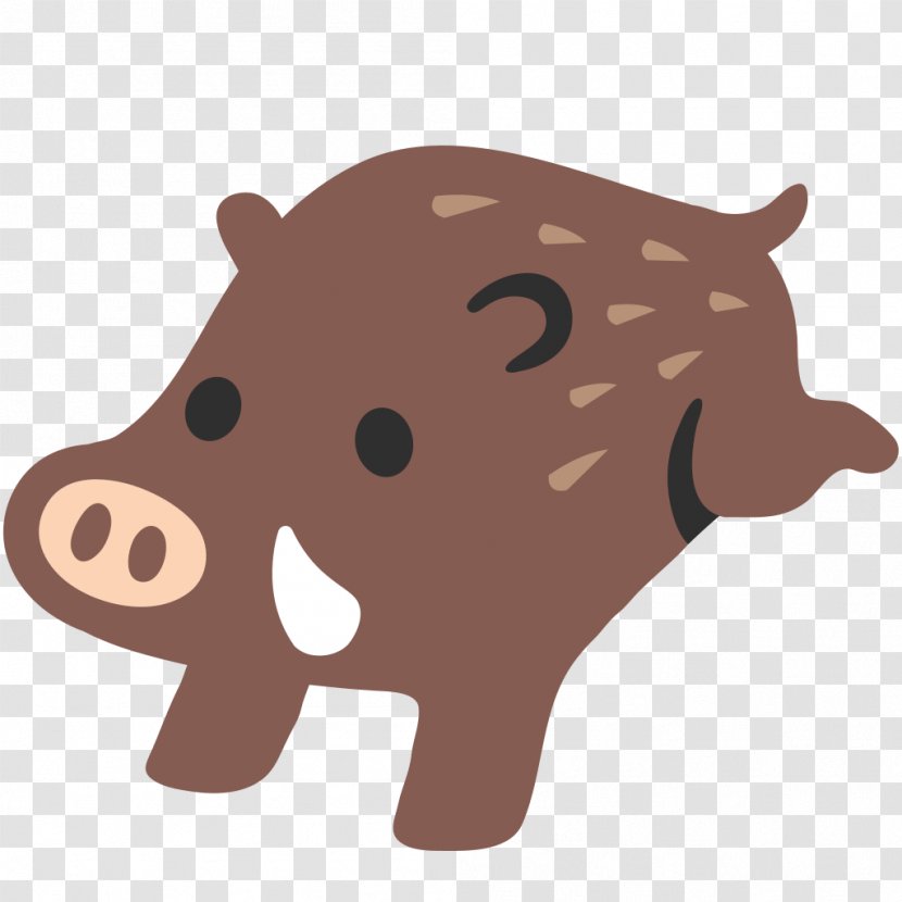 Emoji Wild Boar Text Messaging Social Media SMS - Sticker Transparent PNG