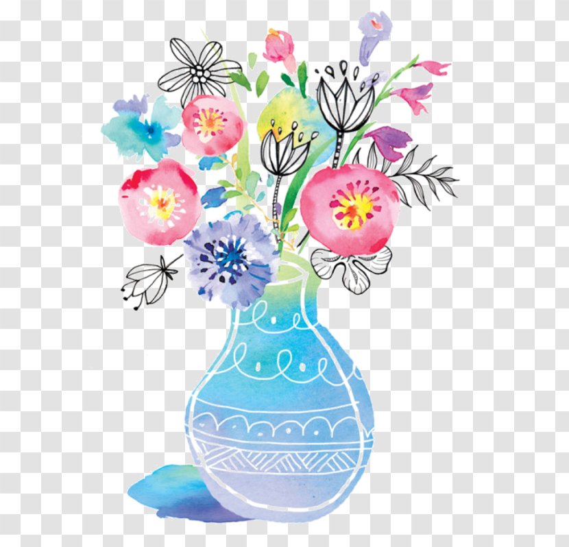 Floral Design Vase Flower - Painting - Bright Mothers Day Transparent PNG