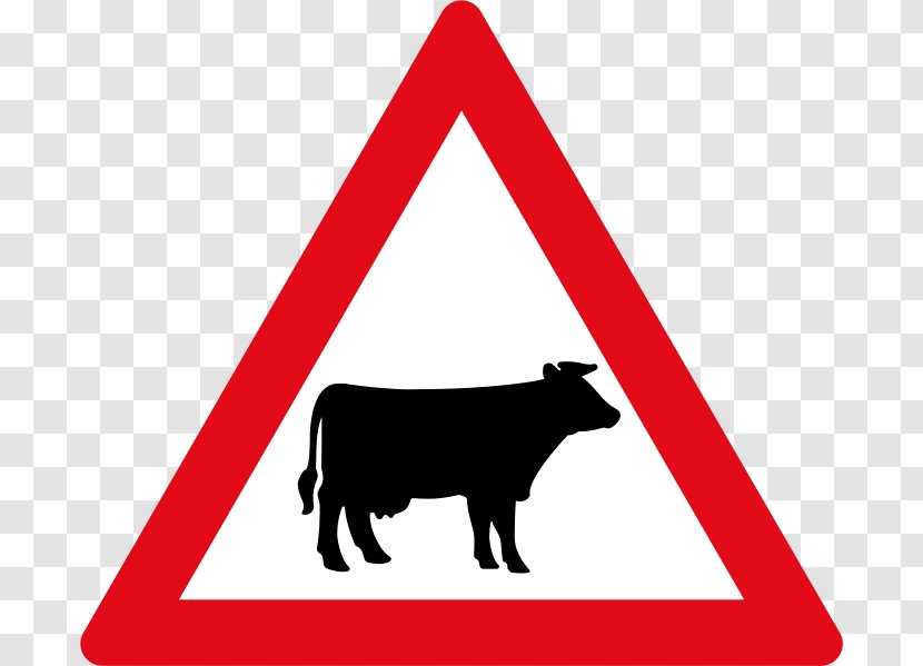 Cattle Traffic Sign Warning Road Vector Graphics - Triangle Transparent PNG