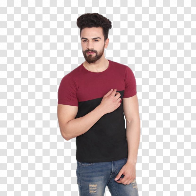 Printed T-shirt Crew Neck Sleeve Cotton - Shopping Centre - Casual Man Transparent PNG