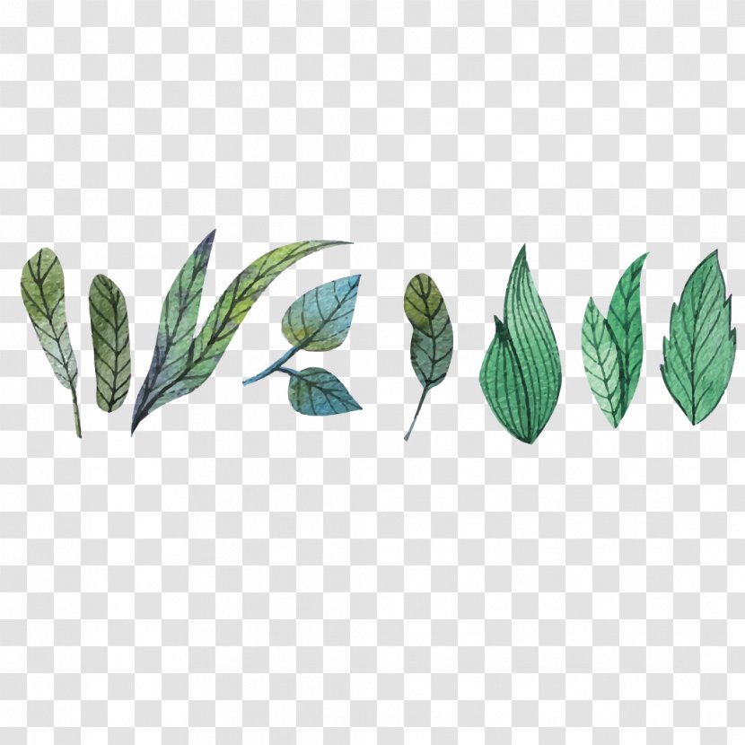 Watercolor Painting Euclidean Vector Flower Leaf - Pattern - Small Fresh Painted Leaves Transparent PNG