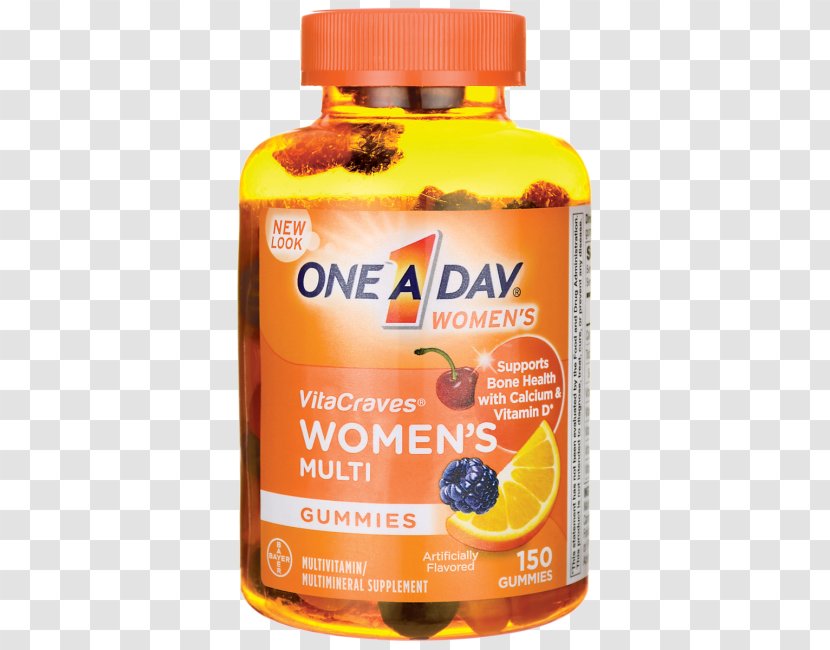 One A Day Gummi Candy Dietary Supplement Multivitamin Bayer - Single Working Womens Transparent PNG