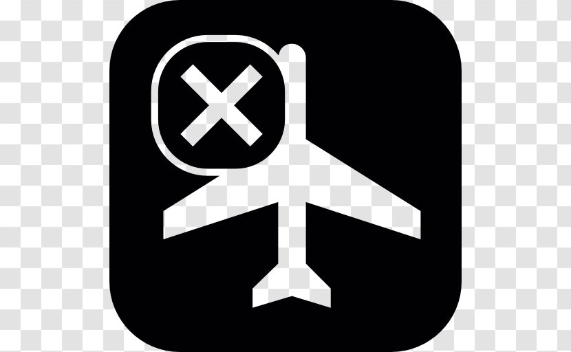 Airplane Flight Gatwick Airport Vector Graphics Mobile App - Black And White Transparent PNG