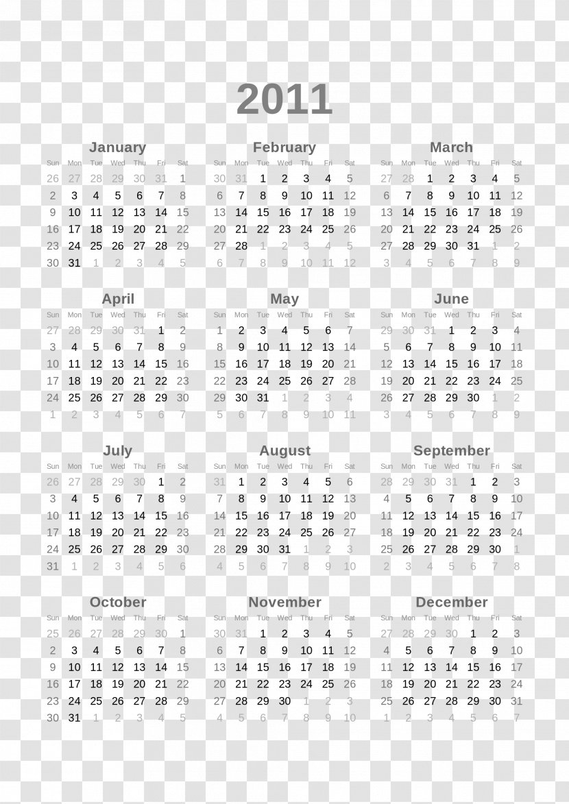 Online Calendar Year 2013 MINI Cooper Month - Calendars Transparent PNG