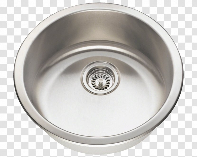 Kitchen Sink SAE 304 Stainless Steel Brushed Metal - Plumbing Fixture Transparent PNG