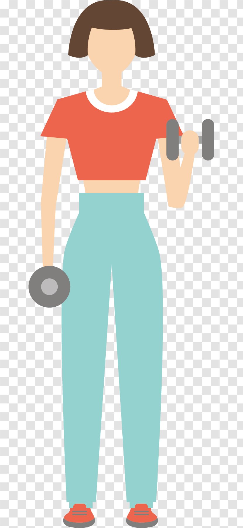 Physical Exercise Illustration - Boy - Hand Lifting Barbell Transparent PNG
