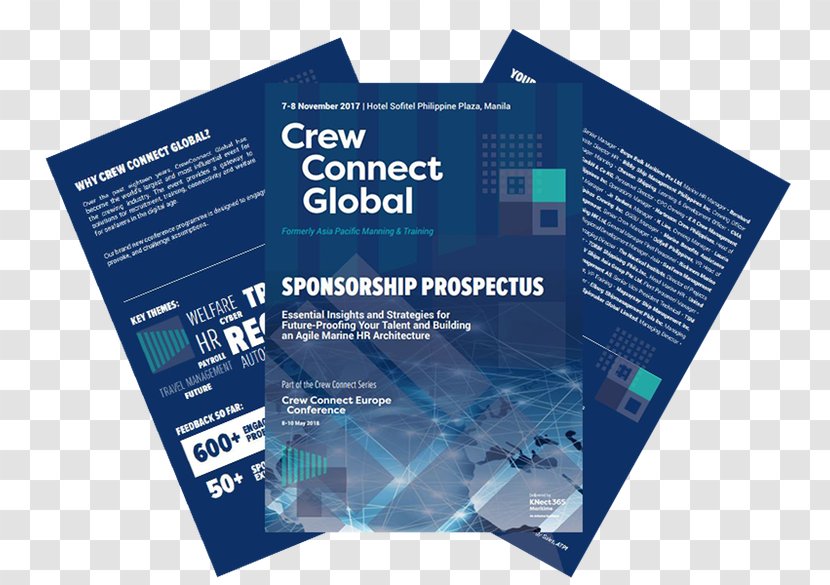 CrewConnect Global Conference & Exhibition Brochure Business Advertising Flyer - Recruitment Transparent PNG