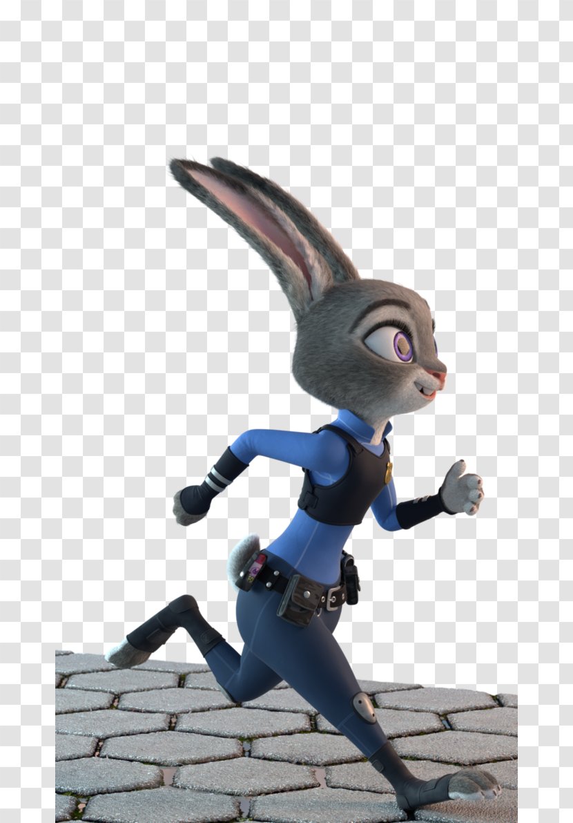 Lt. Judy Hopps 3D Modeling Rabbit Character Low Poly - 3d - Figurine Transparent PNG