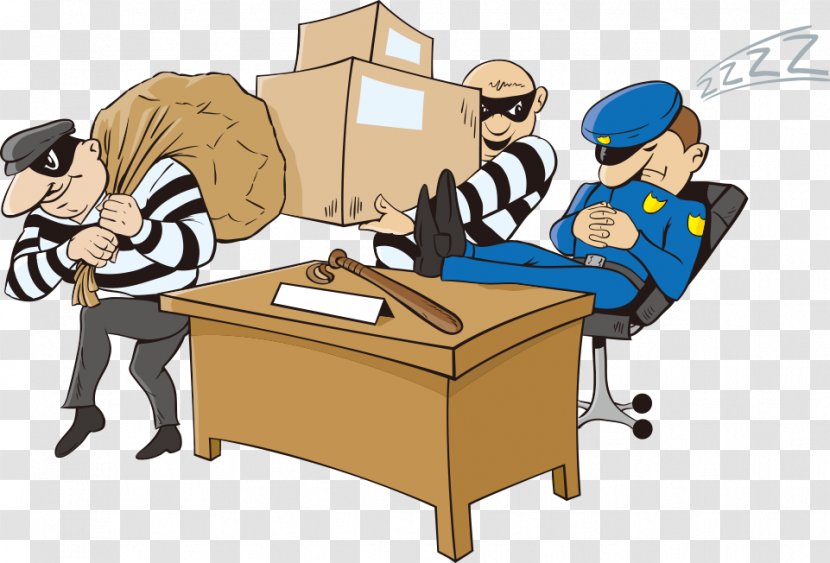 Police Officer Cartoon Theft - Crime - Vector Thief And Transparent PNG