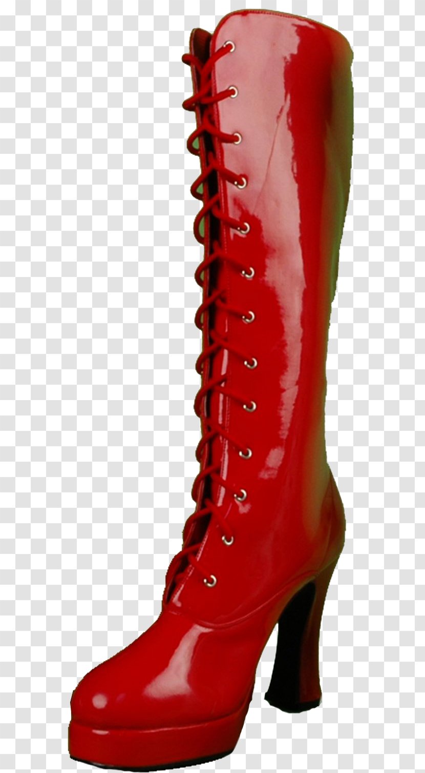 Riding Boot Shoe High-heeled Footwear - Red Boots Transparent PNG