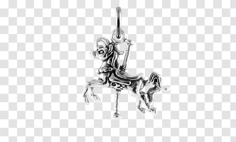Charms & Pendants Horse Drawing Silver Body Jewellery - Mammal - Merry-go-round Transparent PNG