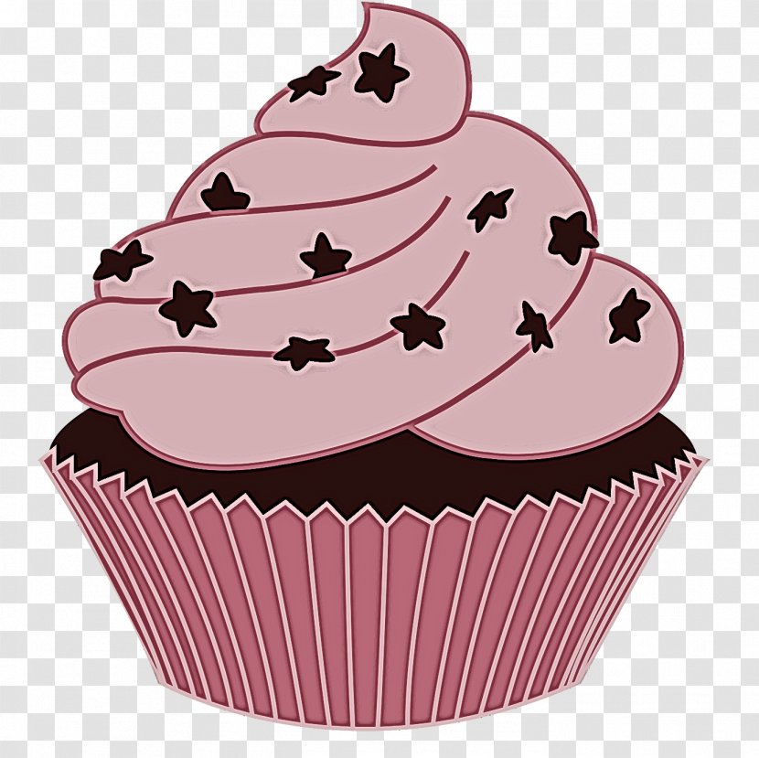 Cupcake Baking Cup Pink Cake Icing - Food Transparent PNG