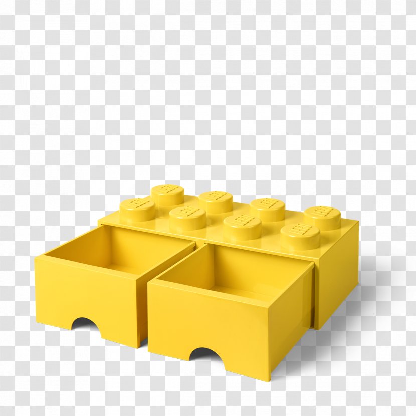 Room Copenhagen LEGO Storage Brick 8 1 Box Blue - Yellow Transparent PNG