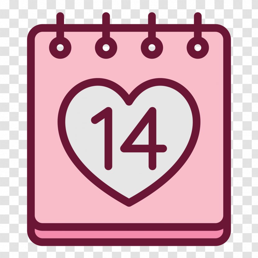 Valentine's Day Icon - Frame - Pink Calendar Transparent PNG