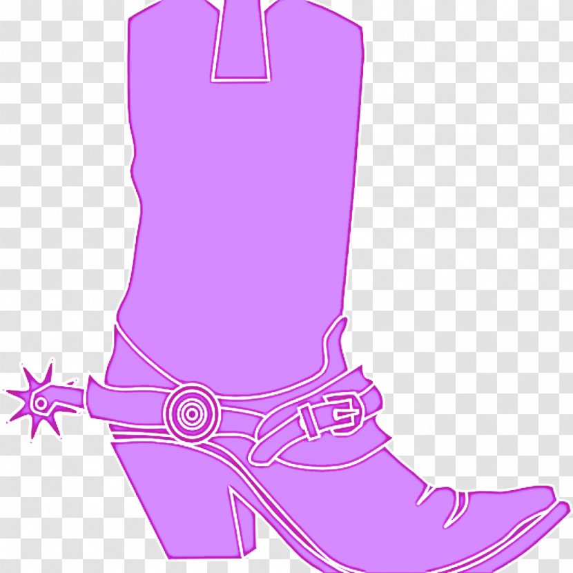 Footwear Boot Cowboy Pink Shoe - Riding - Costume Accessory Transparent PNG