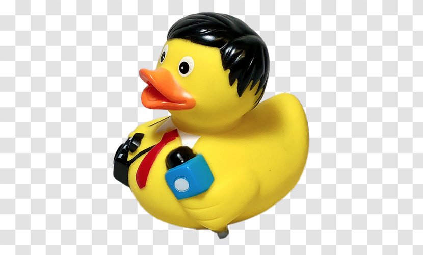 Rubber Duck Natural Toy Bird - Ducks Geese And Swans - News Reporter Transparent PNG