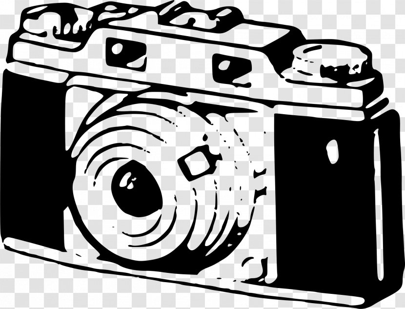 Photographic Film Camera Clip Art - White - Sketch Transparent PNG