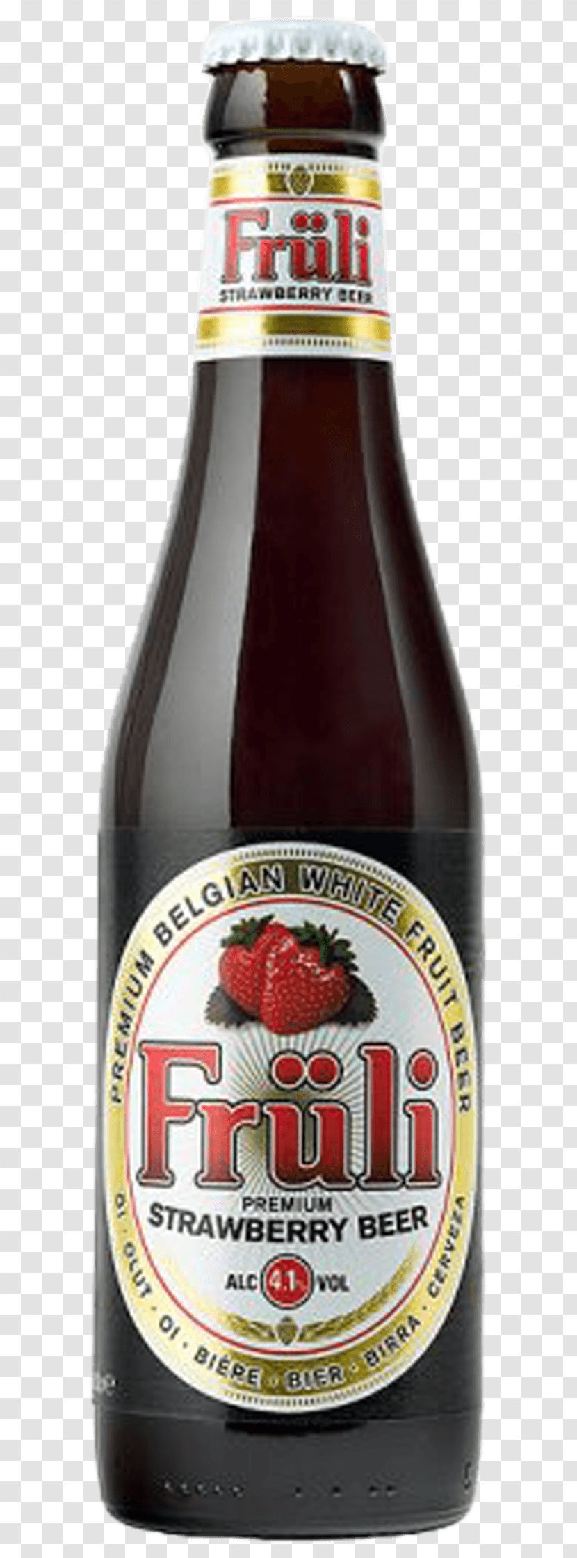 Wheat Beer Huyghe Brewery Lambic Juice - Strawberry Transparent PNG