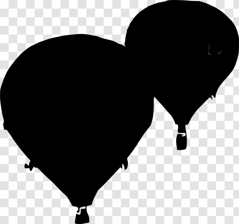 Hot Air Balloon Silhouette - Vintage - Style Blackandwhite Transparent PNG