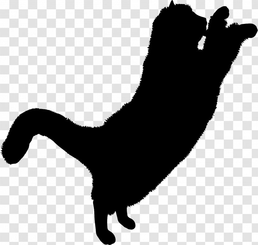 Kitten Persian Cat Black Silhouette Clip Art - Domestic Longhaired - Silhouete Transparent PNG