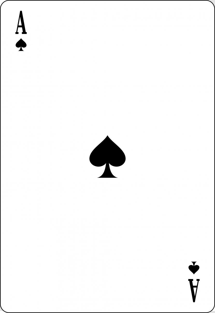 Ace Of Spades Playing Card Espadas - Wiktionary Transparent PNG