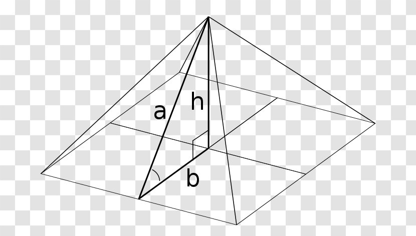 Triangle Point Area Pyramid - Line Art Transparent PNG