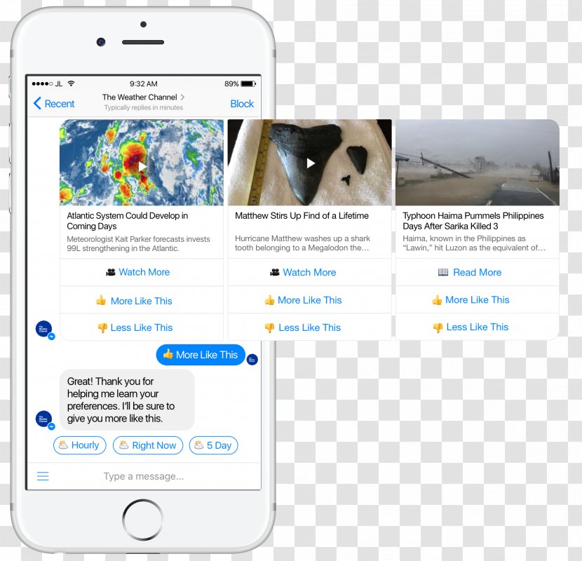 The Weather Channel Facebook Messenger Watson Forecasting Social Media - User Transparent PNG