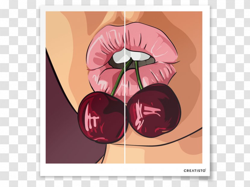 Eye Poster Cartoon Pink M - Cherries Vector Transparent PNG