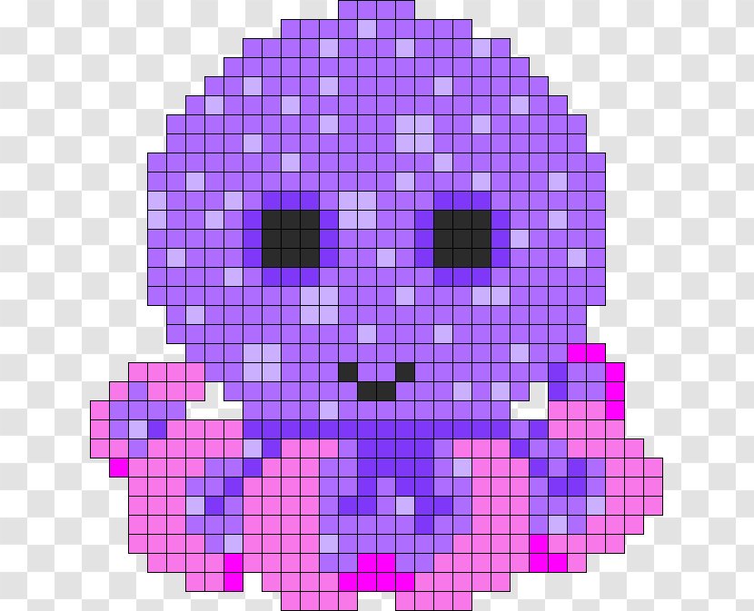Bead Beanie Cross-stitch Pattern - Purple - Boo Transparent PNG