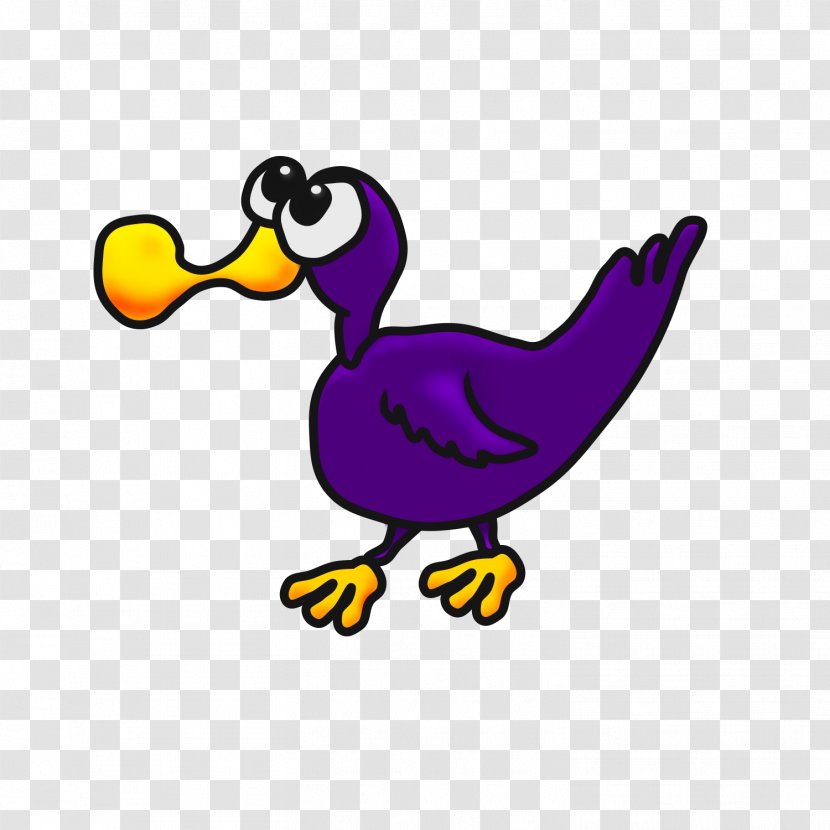Duck Animated Cartoon Beak Clip Art - Purple Transparent PNG