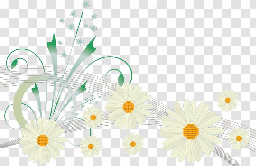 Flower Desktop Wallpaper Ornament Clip Art - Green - Camomile Transparent PNG