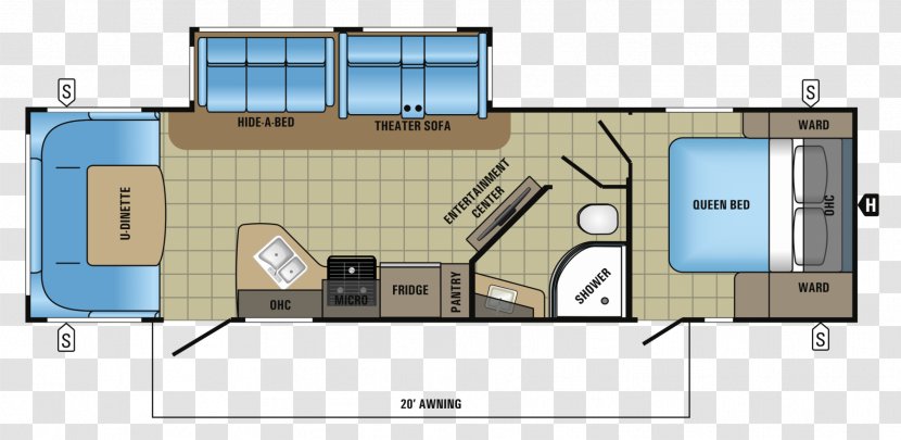 Jayco, Inc. Caravan Campervans Hawk Trailer - Floor Plan - Owasco Rv Centre Transparent PNG