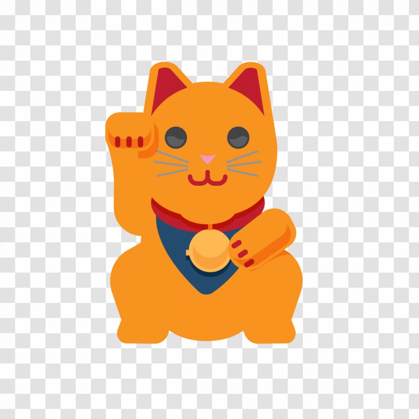 Whiskers Kitten Cat Maneki-neko Illustration - Pixel - Lucky Cartoon Vector Ppt Transparent PNG