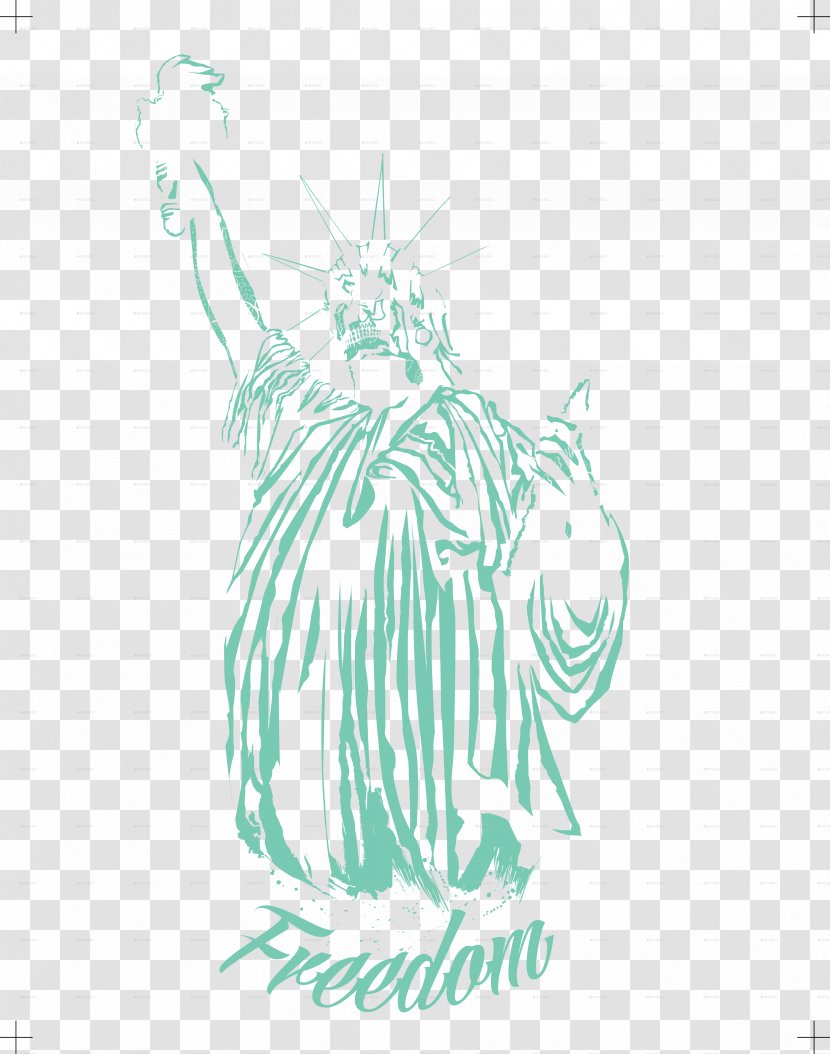 Cat Statue Of Liberty T-shirt - Art - Zipper Isolated Transparent PNG