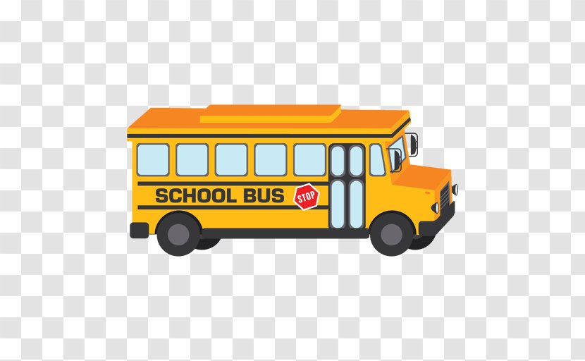 School Bus Yellow - Cartoon BUS Transparent PNG
