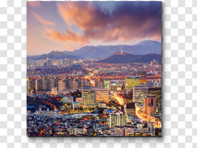 Bongeunsa Poster Art Capital City - Seoul - South Korea Transparent PNG