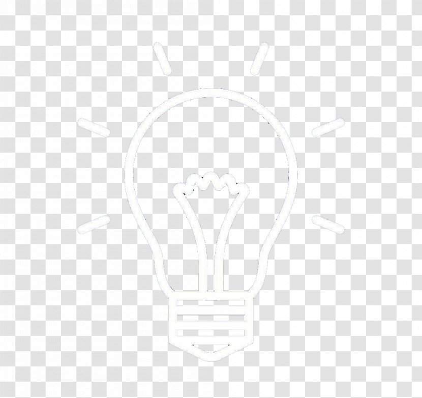 White Black Pattern - Light Bulb Transparent PNG