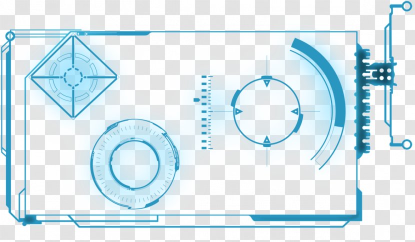 Technology Circle Engineering Area Angle - Blue - Hud Transparent PNG