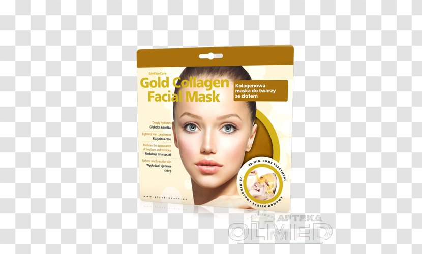 Facial Collagen Face Mask Gold - Antiaging Cream Transparent PNG