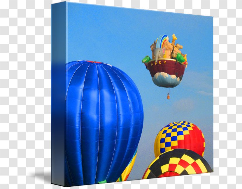 Hot Air Balloon Gallery Wrap Cobalt Blue Canvas - Art Transparent PNG