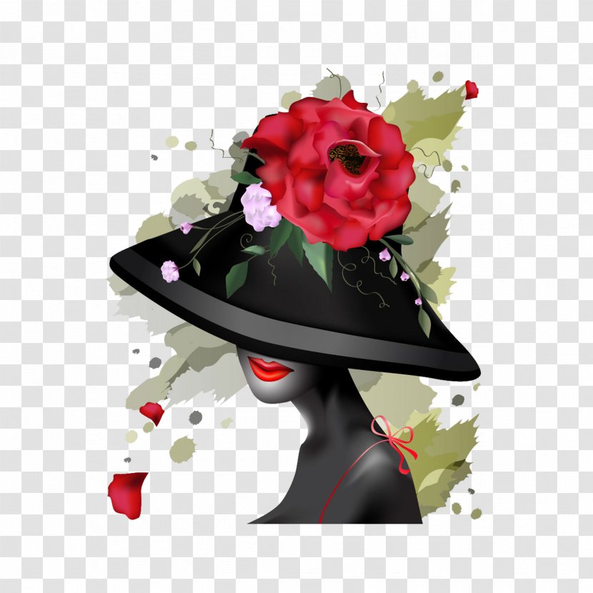 International Women's Day Happiness Woman Wish Wallpaper - Flower Arranging - Creative Fashion Transparent PNG