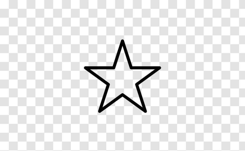 Drawing Line Art Clip - Fivepointed Star - Black Five Transparent PNG