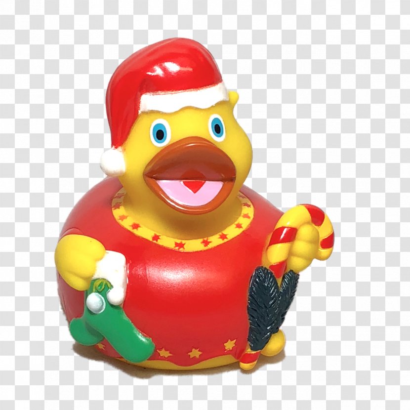 Rubber Duck Santa Claus Toy Christmas Elf - Beak Transparent PNG