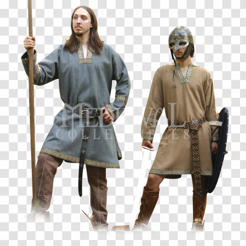Middle Ages Viking Age Clothing Tunic - Fabric Patterns Transparent PNG