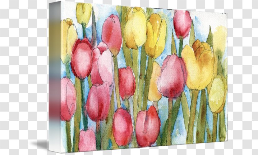 Tulip Watercolor Painting Gallery Wrap Floristry - Flower Transparent PNG