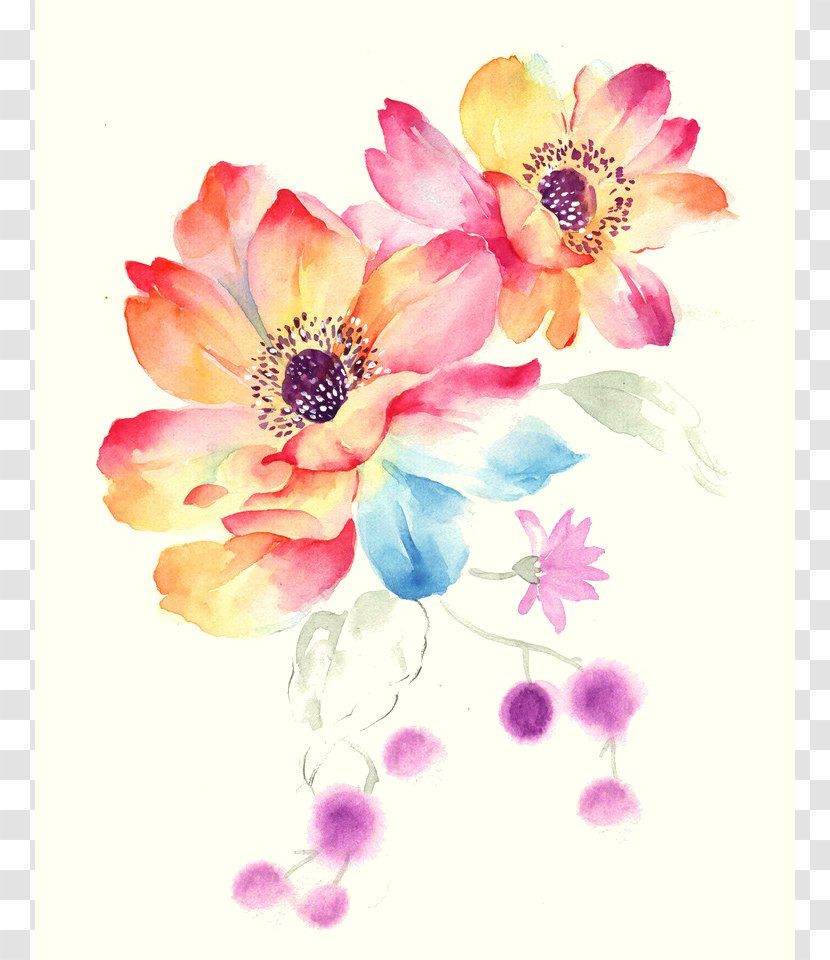 MacBook Pro Watercolor Painting Flower - Still Life Photography Transparent PNG