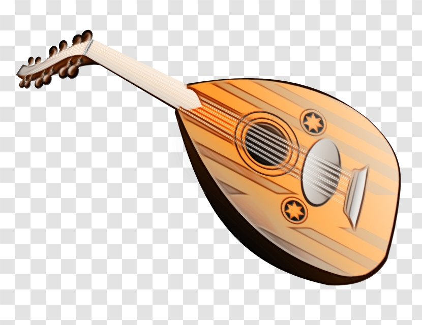 Violin Cartoon - Watercolor - Indian Musical Instruments Baglamas Transparent PNG