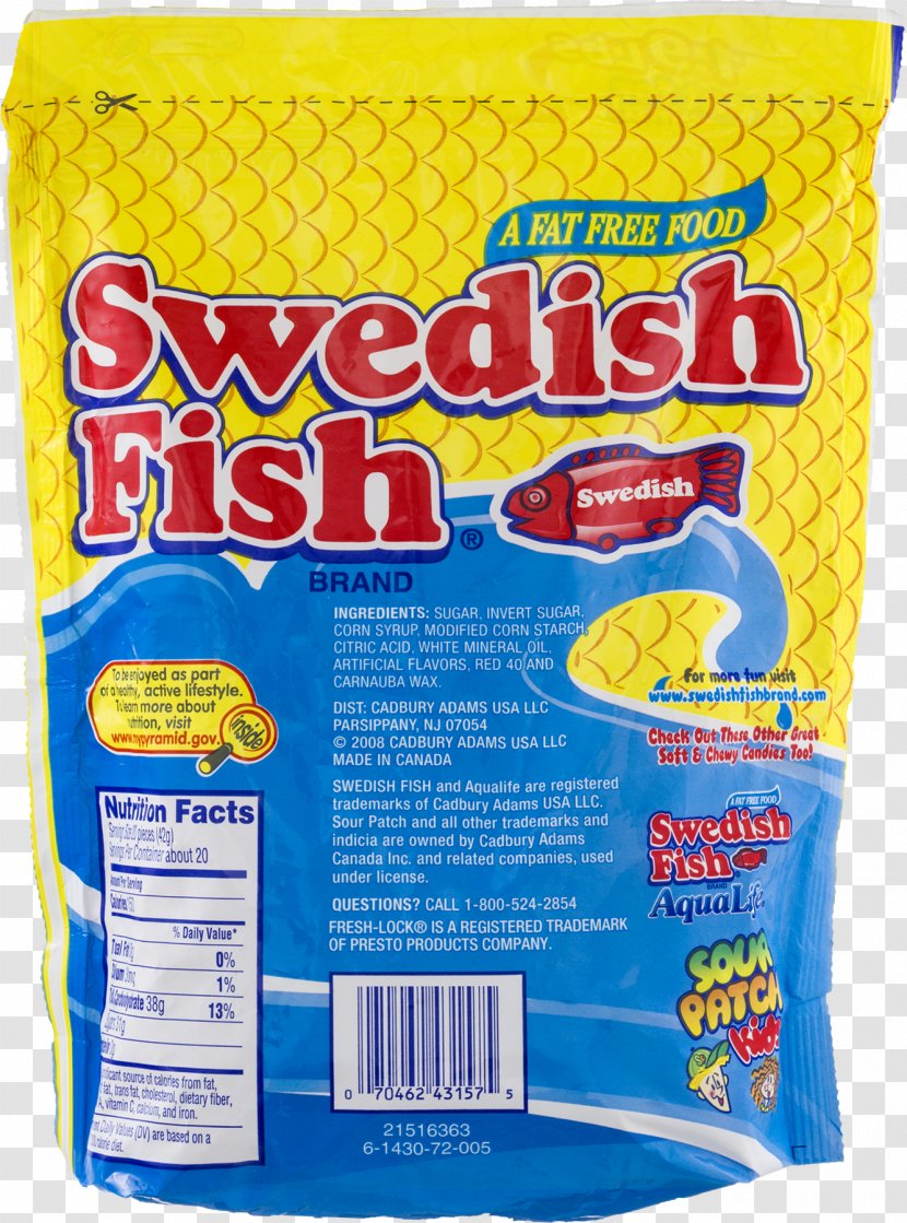 Swedish Fish Bag Breakfast Cereal Mini Tropical Soft & Chewy Candy - Snack Transparent PNG